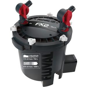 Fluval FX2 High Performance Canister Aquarium Filter - Multi-Stage Filtration, Built-in Powered Water Change System, and Basket-in-Basket Tray Design