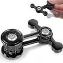 2 x Metal Fidget Spinner Toy for Adult Cool Gadgets Gifts for Teen Boy Silent Figette Office Desk Toy Anxiety Stress Relief Item Quiet Calming Down Autism ADHD Tools Valentines Day Gifts for Him Men, Small