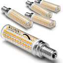 ALIDE Dimmable E12 100 Watt Equivalent LED Candelabra Bulbs C7,2700K Warm White,1000LM T6 E12 10W LED Ceil Fan Light Bulbs for Chandelier Pendant Lighting Salt Lamp,4 Pack