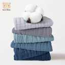Ease Cubs 12 Pack Muslin Washcloths for Baby - 100% Cotton Baby Wash Cloths for or Baby Face Body Comfy and Soft for Newborn Infants Kids Girls and Boys - 12"x12" - Slate, Grey and Navy Series