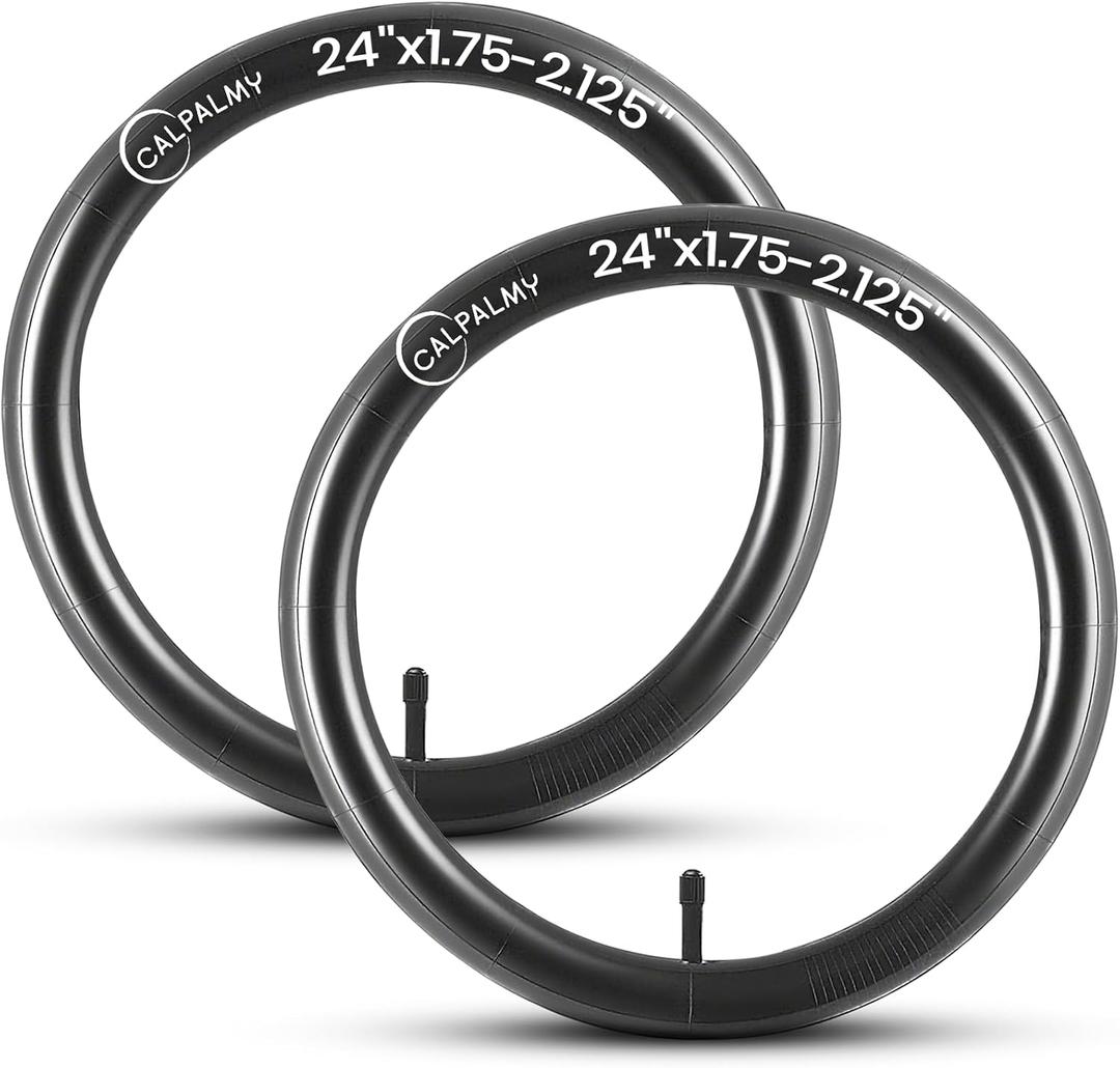 CALPALMY 12"/14"/16"/18"/20"/22"/24"/26"/28" Kids Bike Inner Tubes (2 Pack), Width Fit 1.75/1.95/2.125 with Schrader Valve, Compatible with Most Kid Bike and Road, Mountain Bikes