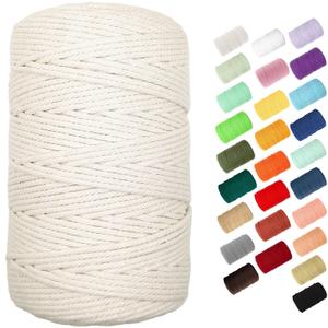 BYWORLD 3mm Cotton Rope, 220 Yards(200m) Twine String, 100% Natural Cotton Macrame Rope for Plant Hangers, Wall Hanging, Christmas or Wedding Decorative (Navy Blue)
