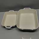 STAUB Ceramic Rectangular Baking Dish Set, 2 pc, Rustic Ivory