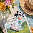 for iPhone 16 Pro Case [Military-Grade Drop Protection/Motivational Soft TPU Protective/Camera Protection/for Women & Girls]-Vibrant Aesthetic Tropical Coastal Art Summer Collage