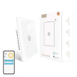 MOES Dimmer Switch for LED Lights, Full Range Dimming, WiFi Smart Light Switch Neutral Wire Required, Single Pole, 300W INC, 75W LED/CFL, Smart Life/Tuya APP Remote Control,White