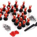 Upgraded Tile Leveling System Kit Reusable Tile Leveler Spacers with Replaceable Steel Needle Flat Ceramic Tile Adjusters Floor Wall Construction Tools