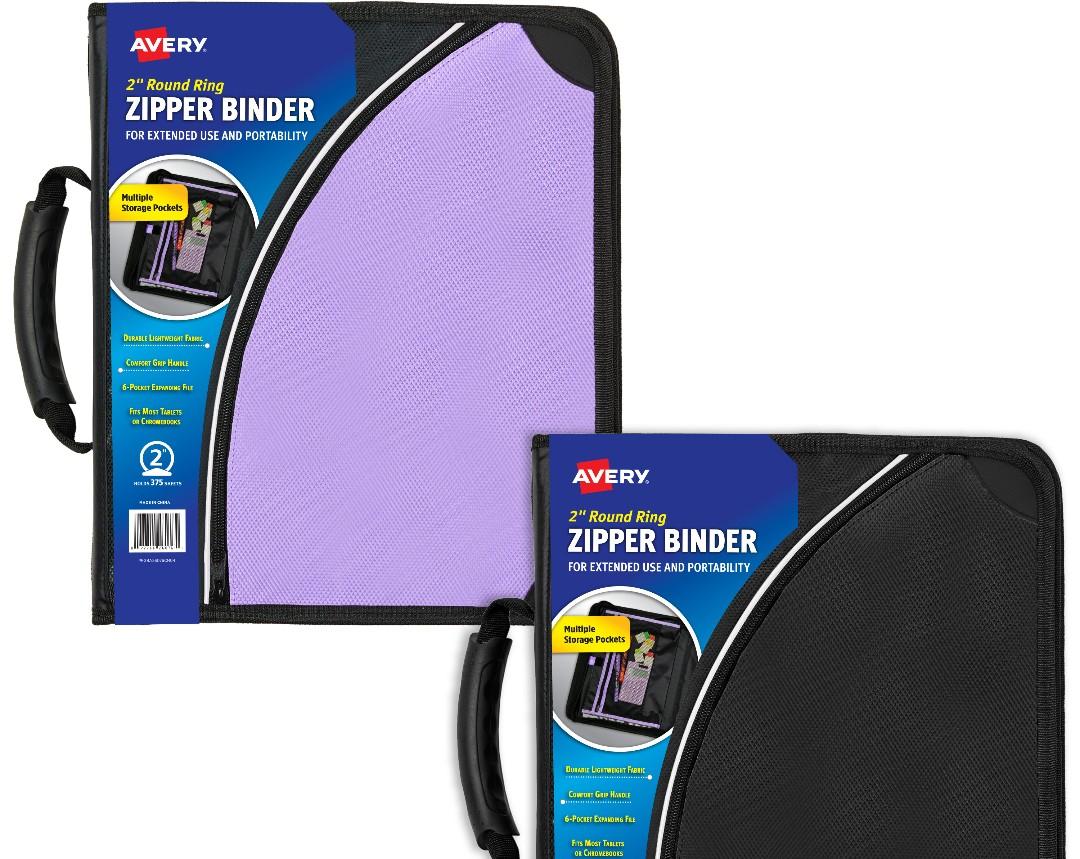 2" Avert Round Ring Zipper Ring Binder