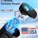 AI Portable Waist Fan, 6-Speed 15,000RPM Strong Turbo Airflow, 30H Cooling Battery Powered Personal Fan Rechargeable, Wearable Hands-Free Shirt/Belt/Body Fan for Travel, Work, Outdoor, Gift for Men