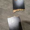 DWVO 47'' Buffet Cabinets with Upper Rack, Farmhouse Coffee Bar Cabinet with Power Outlet & Goblet Holder, Sideboard Cabinets with Sliding Barn Door for Kitchen, Living Room (Black Oak)