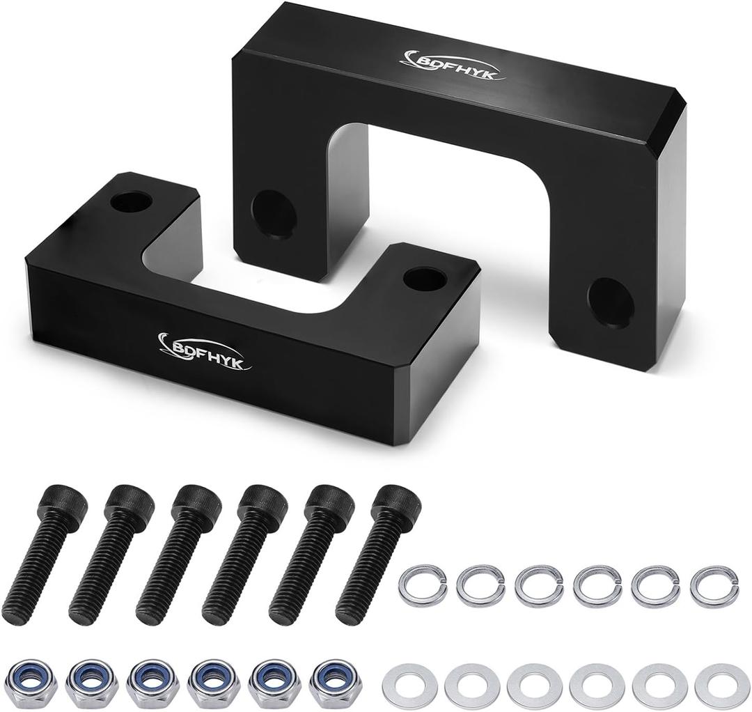 BDFHYK 2" Front Leveling Lift Kit Compatible with 2007-2021 Silverado 1500/Tahoe/Avalanche 1500/Suburban 1500 | Yukon Sierra 1500/Yukon XL 1500 Front Lift Spacers 2 Pack