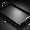 QuliMetal 25" x 16" Cast Iron Grill Griddle Kit, Pre-Seasoned Flat Top Griddle Plate with Scratch-Safe Accessories, Universal Outdoor Griddle for Gas Grill, Charcoal Grill, Camping, BBQ & Tailgating