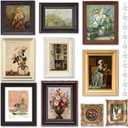 Qunclay 10 Pcs Vintage Frames for Wall or Tabletop Ornate French Country Frames Vintage Farmhouse Antique Wall Decor for Gallery Bedroom Living Room, No Photos Included(Simple Style)