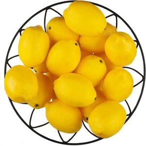Toopify 20pcs Yellow Artificial Lemons,Fake Fruit Lemons Artificial Lifelike Simulation Lemon for Home House Kitchen Party Decoration