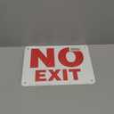Zing Green Products 1886A Recycled Aluminum "No Exit" Safety Sign, Red on White, 10" Length, 7" Width