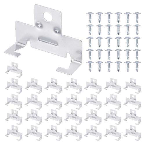 PATIKIL 28 Pcs Recessed Light Clips Downlight Housing C Clips, 304 Stainless Steel Can Light Clip with Fixture Screws for 5 to 6 Inch Retrofit Cans Down Light Recessed Lighting