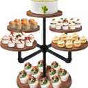 Cupcake Stand, 3 Tier Cupcake Tower Large Cupcake Stand for 50 Cupcakes Wood Cake Stand Tiered Tray Stand Dessert Table Display Set Tiered Cake Stand for Party, Wedding, Birthday