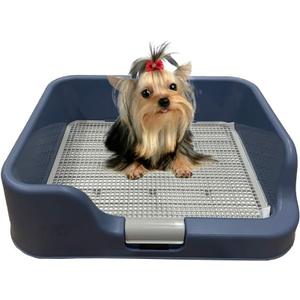 [PS KOREA] Indoor Dog Potty Tray  with Protection Wall Every Side for No Leak, Spill, Accident - Keep Paws Dry and Floors Clean! (Blue)