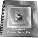 3dRose Spanish First Communion, Felicidades Primera Comunion. Lady Praying in The Clouds-Memory Book, 12 by 12" (db_43407_2)