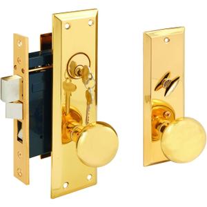 Segal SE 26010 Mortise Lock Set, Brass Right Hand, 2-1/2 In. Backset, Surface Mounted (Single Pack)