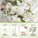 Hotop 72 Pcs White Delphinium Artificial Flowers Bulk for Wedding Decor