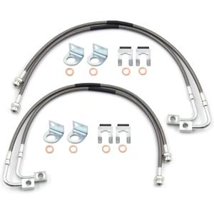 MSCRP 89716 Stainless Brake Lines for Jeep Wrangler JK 2007-2018