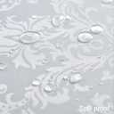 Rectangle Table Cloth - 60 x 120 Inch White Jacquard Tablecloths Damask Design Spillproof Wrinkle Resistant Shrinkproof Soft Tablecloth Polyester Oblong Table Cover for Kitchen Dinning Party Tabletop