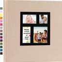 potricher Photo Album 4x6 1000 Photos Linen Cover Large Capacity Picture Albums for Family Wedding Anniversary Baby Vacation (Beige)