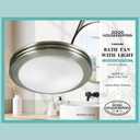 Good Housekeeping 90053 Yorkshire Decorative 80 CFM 2.5 Sones Bathroom Ventilation Exhaust Fan with Light, Brushed Nickel