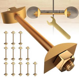 12Pcs Countertop Connector Bolts, M8x100mm Countertop Joint Fasteners, Furniture Fastening Connectors, Drawbolt/Bed/Butcher Block Joint Connector Kit,Miter Draw Bolt Countertop Flip Connector