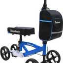Economy Knee Scooter Steerable Knee Walker for Foot Injuries Compact Crutches with Dual Rear on-Wheel Brake and Shock Absorption Under The Knee pad
