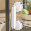KAFENDA New Powerful Large Suction Cup Handle, Glass Door and Window Handle, Cabinet, Refrigerator, Furniture Auxiliary Handle, no Need for Drilling Installation, Detachable (Large White)