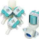 5220FR2075L (Cold), 5220FR2006H (Hot) Water inlet Valve Compatible with lg, kenmore Washer. Replacement Models:5221ER1003A 5221ER1003C5220FR2006L 5220FR20060 etc