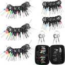Terminal Pin Removal Tool Kit 82 Pcs Depinning Electrical Connector Pin Extractor Tool Set Wire Terminal Release for Automotive Car Household Devices - Black