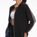 LAZAWG Women Sauna Suit Sweat Shirt Long Sleeve Sweat Jackets for Fitness Gym Running Exercise Slimming (Small, Black-5088)