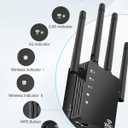 WiFi Extender Signal Booster for Home, WiFi Extender, Long Range up to 12880 Sq Ft and 105 Devices, Internet Extender WiFi Booster, WiFi Repeater with Ethernet Port, Signal Booster