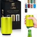 GOCHA | Magnetic Bottle Opener with Automatic Cap Catcher | Premium Stainless Steel Beer & Soda Bottle Opener | Push & Pull Design | Portable Bar Accessory (Yellow)