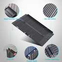 WHALEMOTOR Black Portable Wheelchair Ramp, 4FT No-sew Non-Slip Aluminum Wheelchair Ramp, Folding Portable Wheelchair Ramps for Home, Weight Capacity Up to 800 LBS, Loading Dock Plates