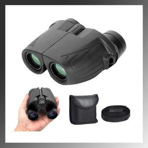 Binoculars High-Resolution 12 x 25 Optics Clear Vision Compact Size for Travel, Camping, Hiking, Bird Watching, Wildlife, Outdoor Adventure