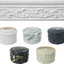 WAPANE 90" x 3.1" Peel Stick Foam Molding Trim Self Adhesive, Crown Molding Wallpaper Border Flexible, 3D Wall Edging Lines Foam Baseboard, Wall Base Moulding Trim for Home, Hotel DIY Decoration (White)