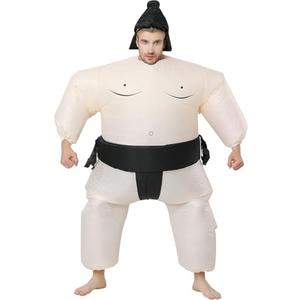 PixiPals Inflatable Sumo Wrestling Suits, Sumo Costume Adult, Blow up Costume, Inflatable Halloween Costumes for Men/Women Black