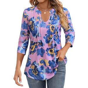 Tunic Tops for Women Loose Fit Dressy Cute Blouses for Women Business Casual Spring Clothes That Hide Belly Fat Ladies Long Sleeve Shirt Work Professional Peasant Daliy Wear, M