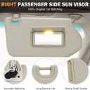 TadaMark Right Passenger Side Sun Visor Fit for Nissan Pathfinder 2013 2014 2015 2016 2017 2018 Infiniti QX60 2014 2015 2016 2017 Infiniti JX35 2013 Beige with Light Replace # 96400-9PB0A