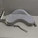 Momcozy Innovative Safety Fence Nursing Pillow - Firm & Springy Memory Foam - Stable, Ergonomic Support & Comfort - Wider Breastfeeding Cushion, Adjustable, Removable Cover, Baby Safety Certified, Grey