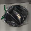 INOGIH Classic Black Western Felt Roll-Up-Brim Cowboy-Hat for Women Men - Bling Cowgirl-Hat Felt Fedora for Disco Parties (Medium)