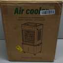 Evaporative Air Cooler Fan, Small Swamp Cooler Fan with 12L Removable Water Tank, 6 Speeds, Cooling Spray Modes & Lights, Remote, 24H Timer for Bedroom, Office & Living Room