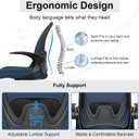 Drafting Chair Tall Office Chair with Flip-up Armrests, Adjustable Height, Enhanced Lumbar Support Ergonomic Rolling Stool, Back Support, Adjustable Foot Rest Ring for Standing Desk Navy, 934W-Z
