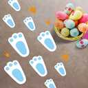 2 x ZNTU 6 Sheet Easter Bunny Footprints - Blue Vinyl Stickers for Wood & Tiles - Classic Easter Decal Set