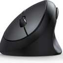 TECKNET Ergonomic Mouse, 4800 DPI 5 Adjustable DPI Levels, Wireless Vertical Mouse, 6 Buttons, 2.4G Silent Mouse for Laptop, PC, Chromebook, Mac - Black