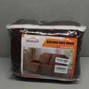 VANSOFY Recliner Loveseat Cover, 6-Pieces Stretch Dual Recliner Sofa Cover Soft Jacquard Reclining Couch Slipcover Furniture Protector with Elastic Bottom for Kid, Pets(2 Seat,Dark Coffee)