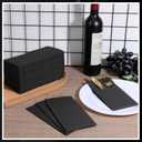 100 Pcs Black Linen-Feel Paper Napkins, Black Napkins Disposable with Built-in Flatware Pocket, Prefolded for Knives and Forks, Blacks Dinner Napkin for Evening Parties, Weddings, Birthday